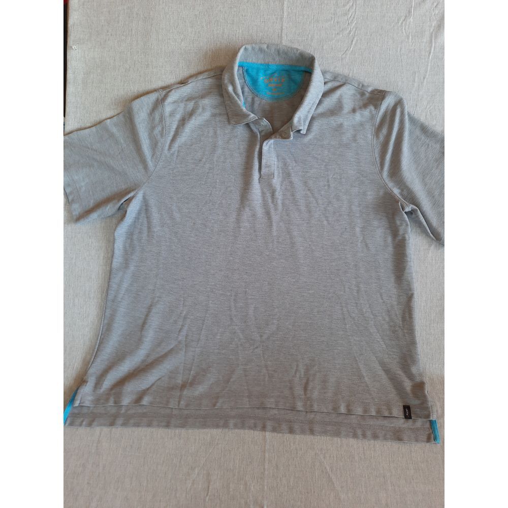 Orvis Trout Bum Men 2XL Outdoor Knit Polo Shirt Short Sleeve Solid Gray